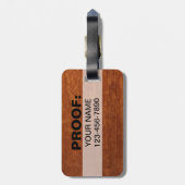 おもしろいな旅行手荷物要求|素朴なあなたの ラゲッジタグ (裏面縦)