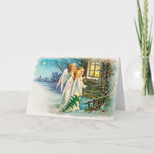 おもしろいな昔のクリスマスの挨拶 シーズンカード (正面)