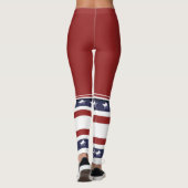 おもしろいな星は長いソックスの女性を縞で飾ります レギンス (裏面)