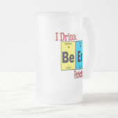 おもしろいな曇らされたビールのジョッキ、私はビールを周期的に飲みます フロストグラスビールジョッキ (正面右)