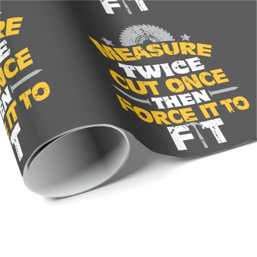 おもしろいな木工業のギフトの木製の樵の超出力 ラッピングペーパー (ロールコーナー)