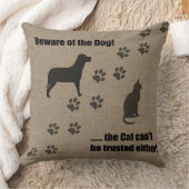 おもしろいな枕は犬の用心します クッション (ブランケット)