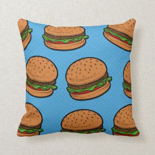 おもしろいな枕をくまなくハンバーガー クッション