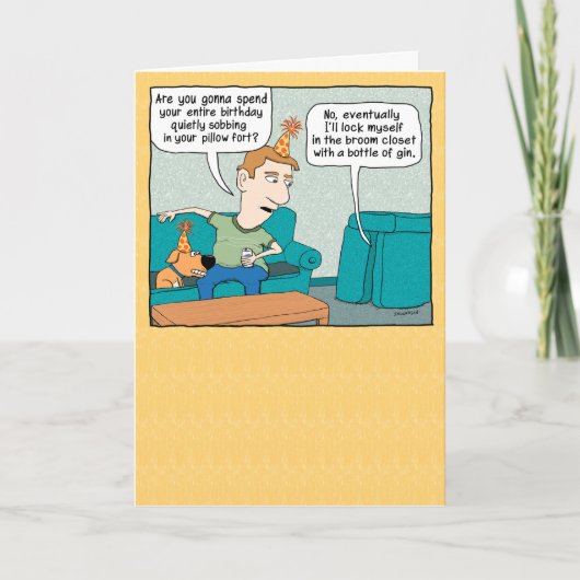 おもしろいな枕城砦のバースデー・カード カード (正面)