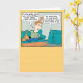 おもしろいな枕城砦のバースデー・カード カード (黄色い花)