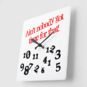 おもしろいな柱時計|はだれもそれの得られた時間ではないです スクエア壁時計 (傾斜)