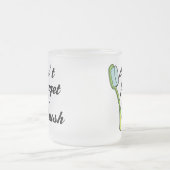 おもしろいな歯ブラシの歯科医のマグ フロストグラスマグカップ (中央)