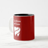 おもしろいな歯科医のテーマのオフィスのマグ ツートーンマグカップ (正面左)