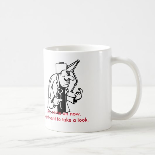 おもしろいな歯科医のマグ コーヒーマグカップ (右)