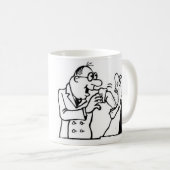 おもしろいな歯科医の漫画のマグ コーヒーマグカップ (正面右)
