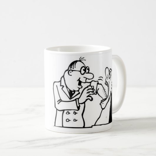 おもしろいな歯科医の漫画のマグ コーヒーマグカップ (正面右)