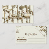 おもしろいな歯科医院の歯科医のアポイントメントのメモ 予約カード (正面/裏面)