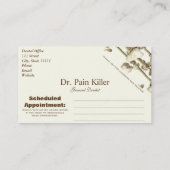 おもしろいな歯科医院の歯科医のアポイントメントのメモ 予約カード (裏面)