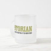 おもしろいな歴史家 フロストグラスマグカップ (正面左)