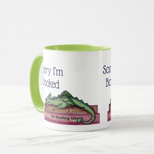 おもしろいな残念私は予約されたドラゴンのマグです マグカップ (正面左)