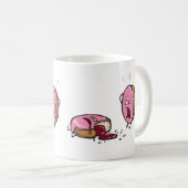 おもしろいな殺害されたドーナツ漫画 コーヒーマグカップ (正面右)