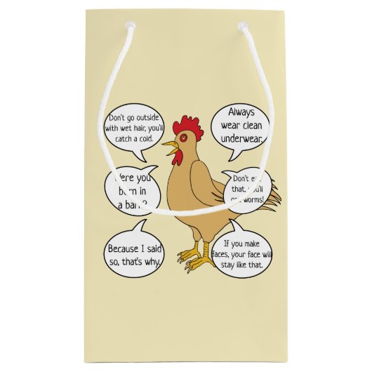 おもしろいな母雌鶏のアドバイスのお母さん スモールペーパーバッグ