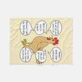 おもしろいな母雌鶏のアドバイスのお母さん フリースブランケット (正面(横))