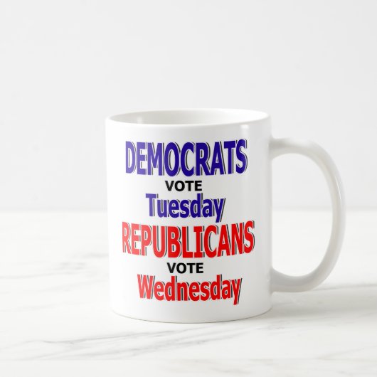 おもしろいな民主党員のコーヒー・マグ コーヒーマグカップ (右)