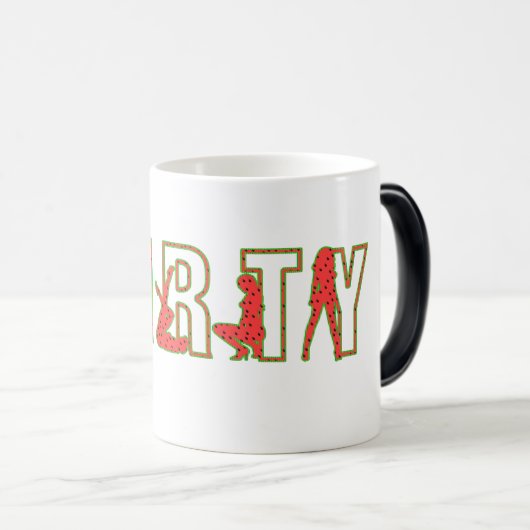 おもしろいな汚れた大人のテーマのコーヒー・マグのデザイン モーフィングマグカップ (正面右)