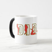 おもしろいな汚れた大人のテーマのコーヒー・マグのデザイン モーフィングマグカップ (正面左)