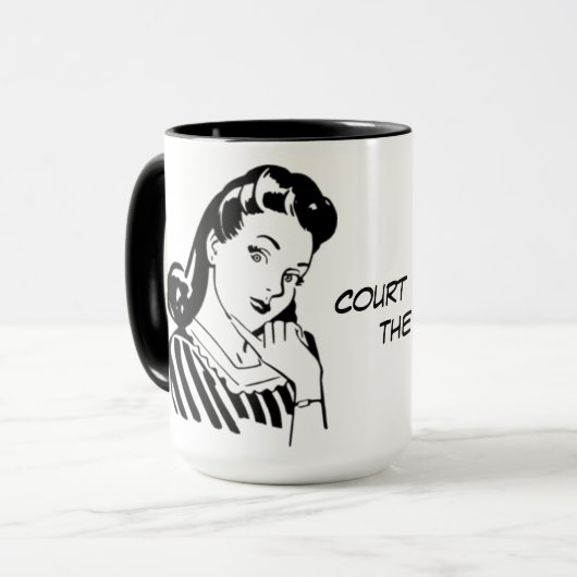 おもしろいな法廷記者に"最も最高のな報告書"がコップあります マグカップ (正面左)