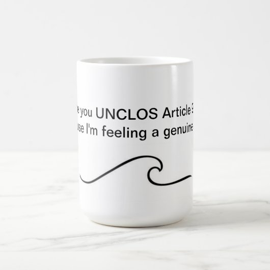 おもしろいな法律のマグ-法律の積み込みライン コーヒーマグカップ (中央)