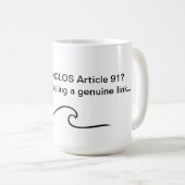 おもしろいな法律のマグ-法律の積み込みライン コーヒーマグカップ (正面右)