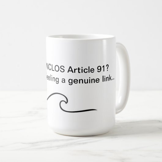 おもしろいな法律のマグ-法律の積み込みライン コーヒーマグカップ (正面右)