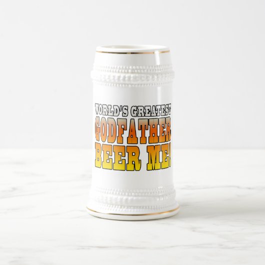 おもしろいな洗礼の誕生日の世界のすばらしい教父 ビールジョッキ (中央)