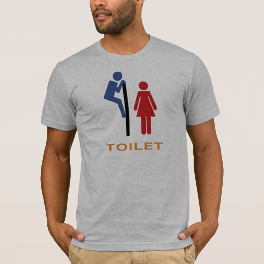 おもしろいな洗面所の印 Tシャツ (正面)
