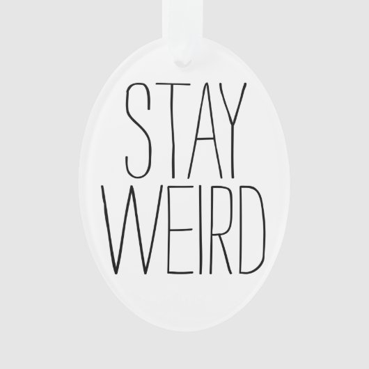 おもしろいな滞在の風変わりで感動的な傾向のヒップスターのユーモア オーナメント (正面)