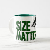 おもしろいな漁師のマグ-サイズの問題 ツートーンマグカップ (正面左)