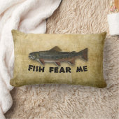 おもしろいな漁師の魚は私を恐れています ランバークッション (ブランケット)