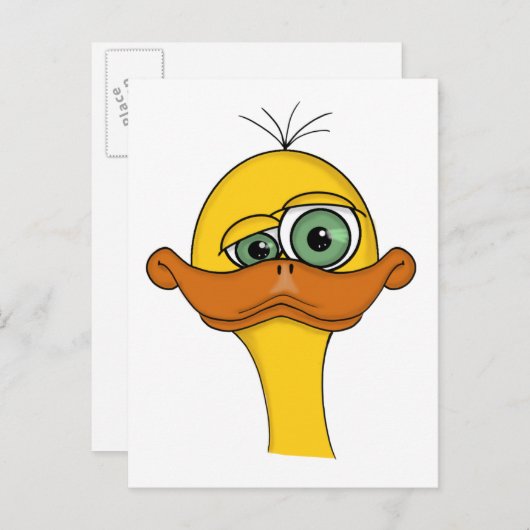 おもしろいな漫画のアヒル 案内ポストカード (正面/裏面)