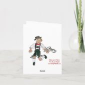 おもしろいな漫画のハーフパンツの挨拶状 カード (裏面)