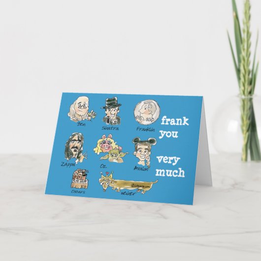 おもしろいな漫画のフランク多く サンキューカード (正面)