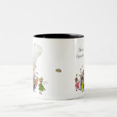 おもしろいな漫画のフランスのなシェフのパーソナライズなマグ ツートーンマグカップ (中央)