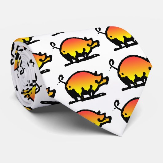 おもしろいな漫画のブタのタイ ネクタイ (ロール)