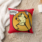 おもしろいな漫画のブリトーの写実的な正方形の装飾用クッション クッション (ブランケット)