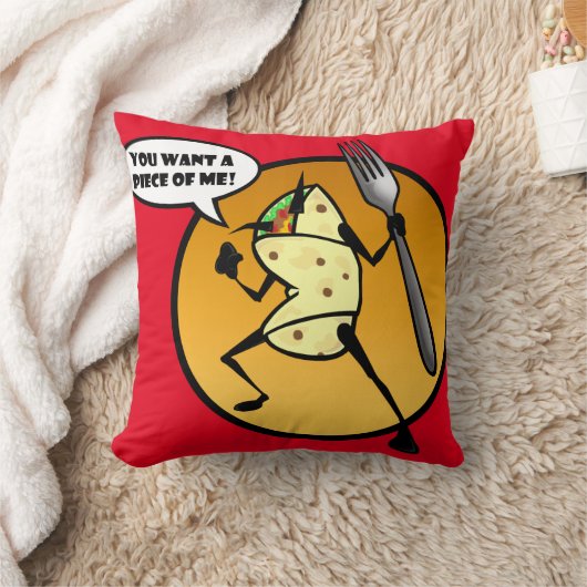 おもしろいな漫画のブリトーの写実的な正方形の装飾用クッション クッション (ブランケット)