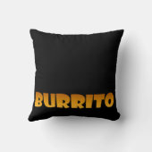 おもしろいな漫画のブリトーの写実的な正方形の装飾用クッション クッション (裏面)