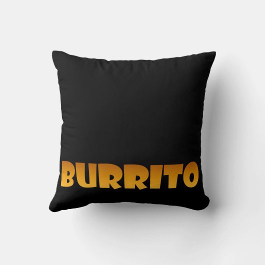 おもしろいな漫画のブリトーの写実的な正方形の装飾用クッション クッション (裏面)