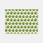 おもしろいな漫画のブロッコリーパターン フリースブランケット (正面(横))