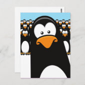 おもしろいな漫画のペンギンの郵便はがき ポストカード (正面/裏面)
