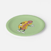 おもしろいな漫画のホットドッグのプレート ペーパープレート (アングル)