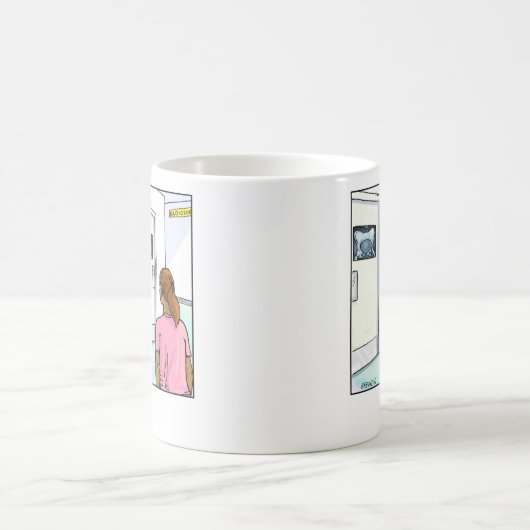 おもしろいな漫画のマグの放射線学 コーヒーマグカップ (中央)