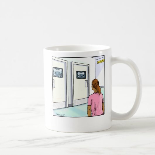 おもしろいな漫画のマグの放射線学 コーヒーマグカップ (右)