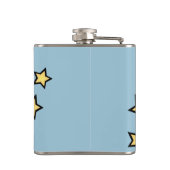 おもしろいな漫画のユニコーンおよび虹のグラフィックのフラスコ フラスク (裏面)