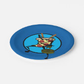 おもしろいな漫画の忍者ピザ写実的な紙皿 ペーパープレート (アングル)